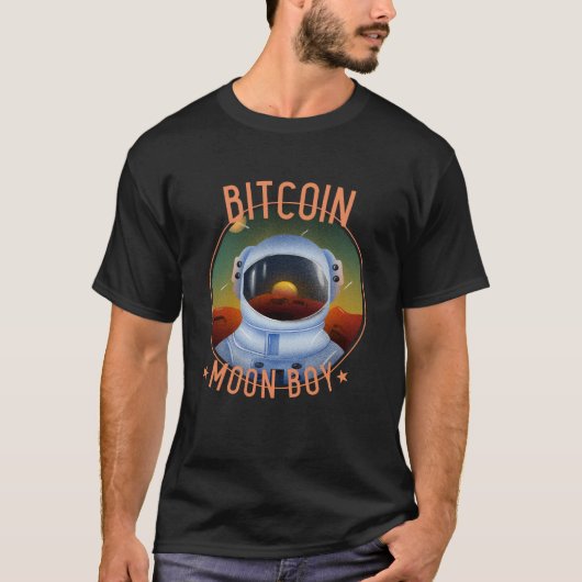 Bitcoin Moon Boy T-shirt (Voorkant)