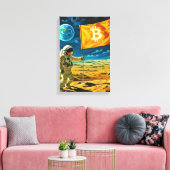 Bitcoin Moon Canvas Afdruk (Insitu (Woonkamer))
