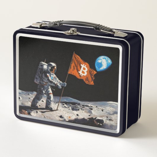 "Bitcoin Moon" Olie Schilderij #1 (Voorkant)