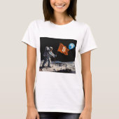 "Bitcoin Moon" Olie Schilderij #1 T-shirt (Voorkant)