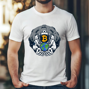 Bitcoin naar de maan - Astronaut Vision T-shirt