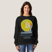 Bitcoin Naar De Maan Crypto Valuta Hodl Trui (Voorkant volledig)
