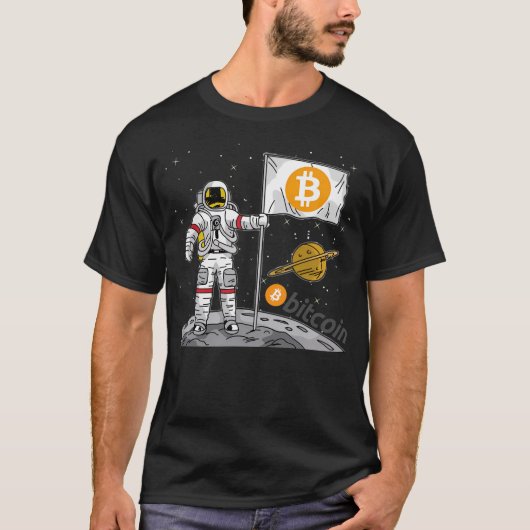 Bitcoin naar de maan Dabbing T-shirt (Voorkant)
