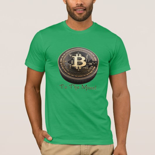 Bitcoin naar de maan: Draag de toekomst van Crypto T-shirt (Voorkant)