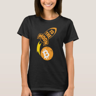 Bitcoin naar de maan voor belegger handelaar BTC T-shirt