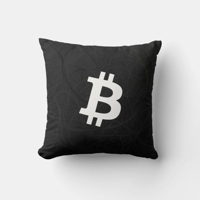 Bitcoin Neuron Black Kussen (Voorkant)