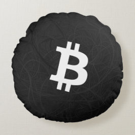 Bitcoin Neuron Black Rond Kussen