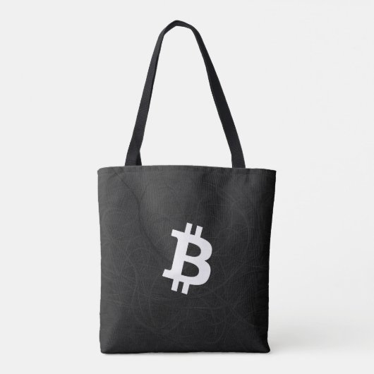 Bitcoin Neuron Black Tote Bag (Achterkant)