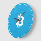 Bitcoin Neuron Blauw Grote Klok (Hoek)