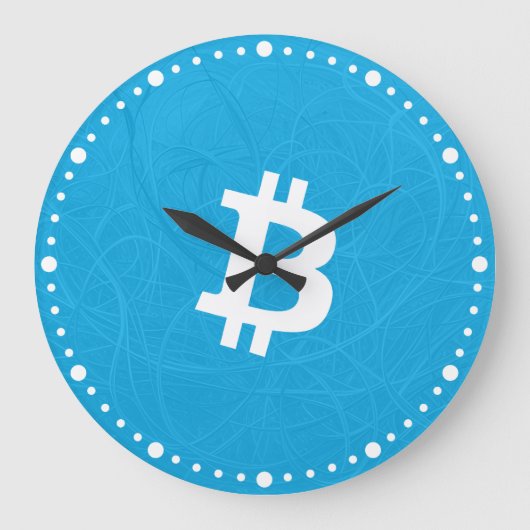 Bitcoin Neuron Blauw Grote Klok (Voorkant)