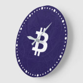 Bitcoin Neuron Donkerblauw Grote Klok (Hoek)