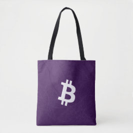 Bitcoin Neuron Donkerpaars Tote Bag