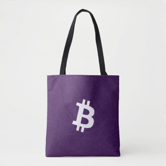 Bitcoin Neuron Donkerpaars Tote Bag (Voorkant)
