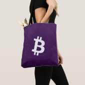 Bitcoin Neuron Donkerpaars Tote Bag (Dichtbij)