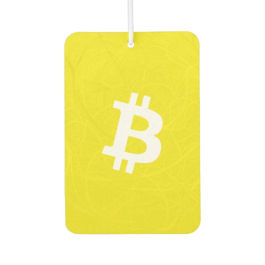 Bitcoin Neuron Geel Luchtverfrisser (Voorkant)