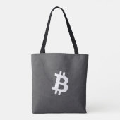 Bitcoin Neuron Grey Tote Bag (Achterkant)