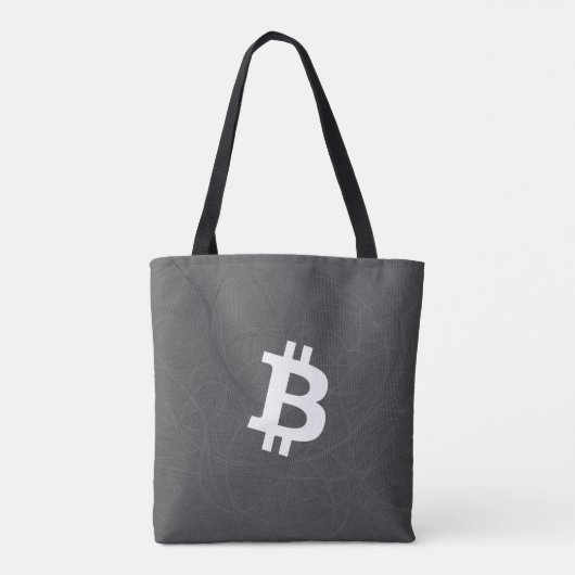 Bitcoin Neuron Grey Tote Bag (Achterkant)