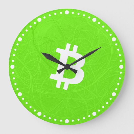 Bitcoin Neuron Groen Grote Klok (Voorkant)