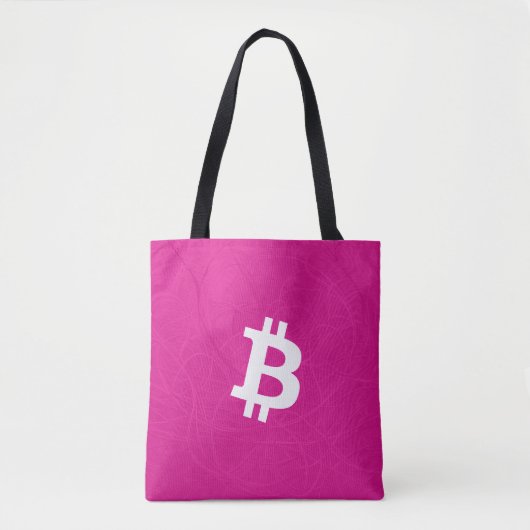 Bitcoin Neuron Heet Roze Tote Bag (Voorkant)