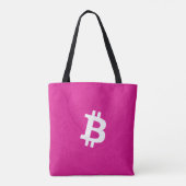 Bitcoin Neuron Heet Roze Tote Bag (Achterkant)
