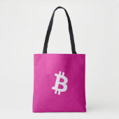 Bitcoin Neuron Hot Pink Tote Bag (Voorkant)