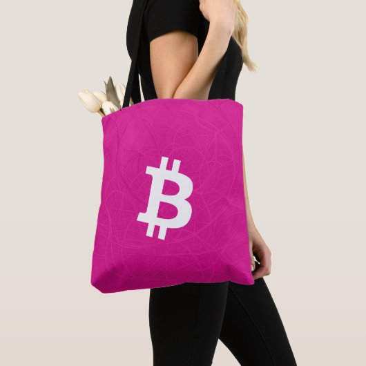 Bitcoin Neuron Hot Pink Tote Bag (Dichtbij)