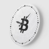 Bitcoin Neuron Wit Grote Klok (Hoek)