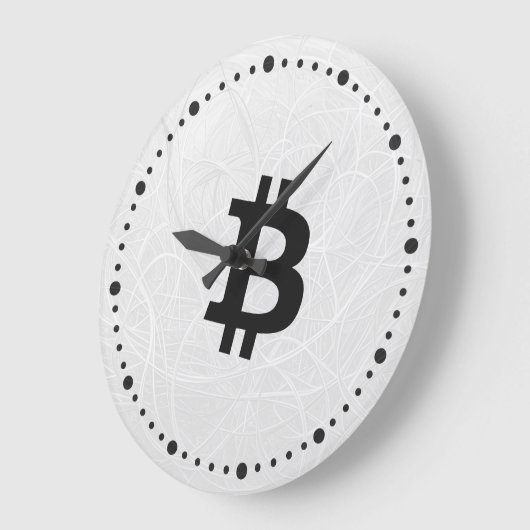 Bitcoin Neuron Wit Grote Klok (Hoek)