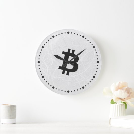 Bitcoin Neuron Wit Grote Klok (Huis)