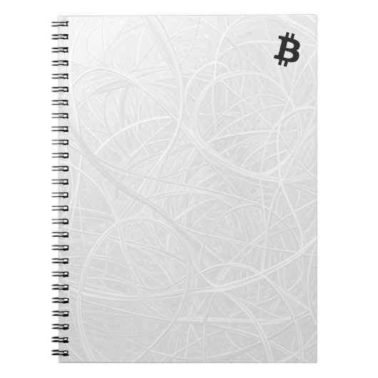 Bitcoin Neuron Wit Notitieboek (Voorkant)