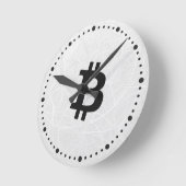 Bitcoin Neuron Wit Ronde Klok (Hoek)