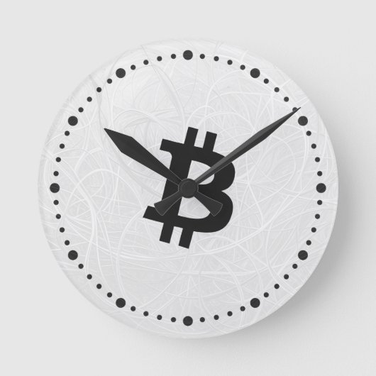 Bitcoin Neuron Wit Ronde Klok (Voorkant)