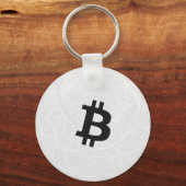 Bitcoin Neuron Wit Sleutelhanger (Voorkant)