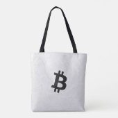 Bitcoin Neuron Wit Tote Bag (Achterkant)