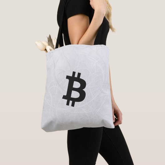Bitcoin Neuron Wit Tote Bag (Dichtbij)
