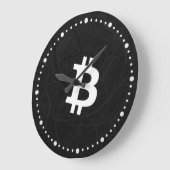 Bitcoin Neuron Zwart Grote Klok (Hoek)