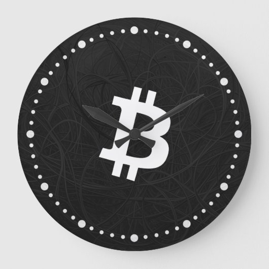 Bitcoin Neuron Zwart Grote Klok (Voorkant)