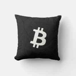 Bitcoin Neuron Zwart Kussen