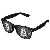 Bitcoin Neuron Zwart Retro Zonnebril (Gekanteld)