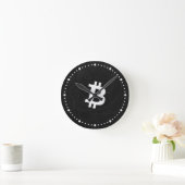 Bitcoin Neuron Zwart Ronde Klok (Huis)
