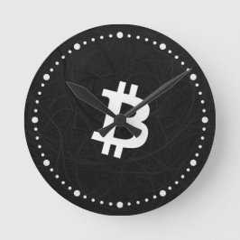 Bitcoin Neuron Zwart Ronde Klok