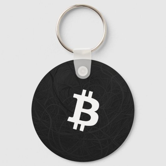 Bitcoin Neuron Zwart Sleutelhanger (Voorkant)