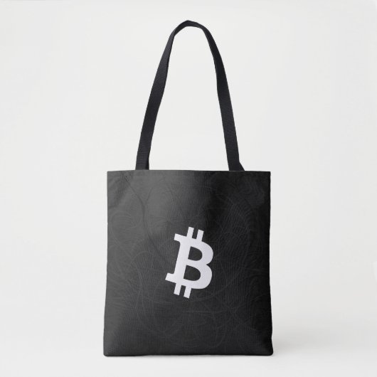 Bitcoin Neuron Zwart Tote Bag (Voorkant)