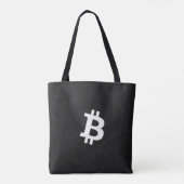 Bitcoin Neuron Zwart Tote Bag (Achterkant)