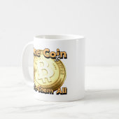 bitcoin One Coin to Rule Them All mug Koffiemok (Voorkant links)
