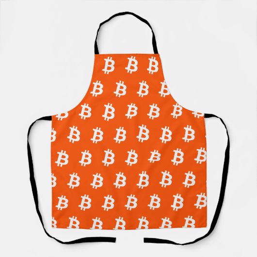 Bitcoin Oranje Schort (Voorkant)