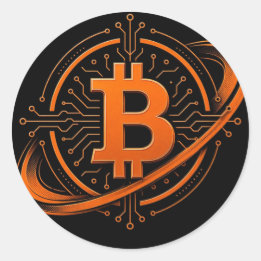 Bitcoin Orbitale Circuit Zegel Sticker
