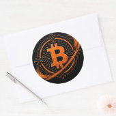 Bitcoin Orbitale Circuit Zegel Sticker (Envelop)
