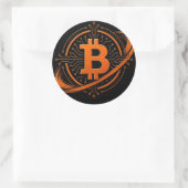 Bitcoin Orbitale Circuit Zegel Sticker (Tas)