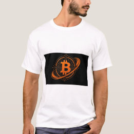 Bitcoin Orbitale Circuitus Afdichtings T-shirt